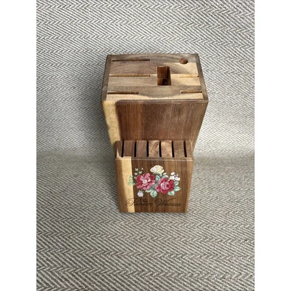 Pioneer Woman Vintage Floral 14pc Knife Block Set - Picture 3 of 12